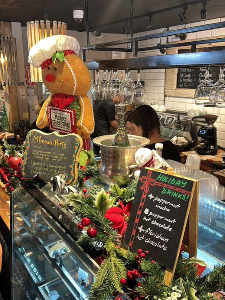 Pastries and desserts display at Rosallie Le French Café in Downtown Winter Garden Florida