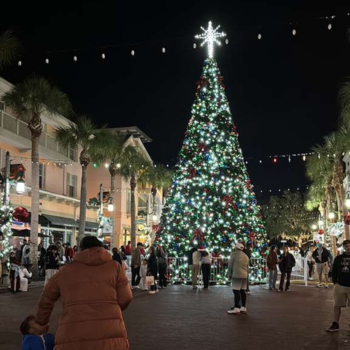 Christmas tree in downtown Celebration, Florida